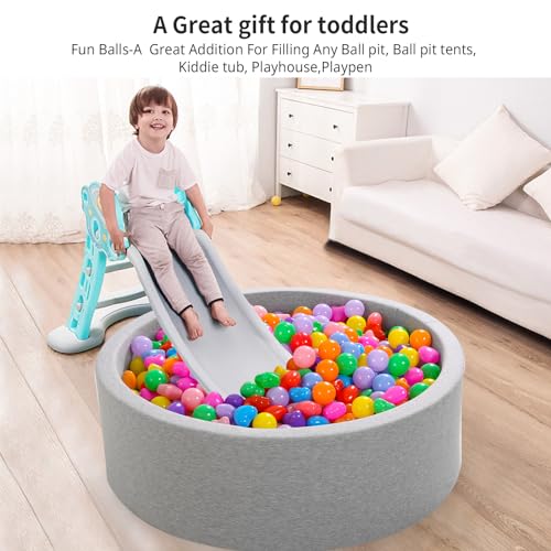 Heopeis Ball Pit Balls Pack of 100 200 500 - Star and Round Set BPA Free Phthalate Free Non-Toxic Crush Proof Play Balls S...