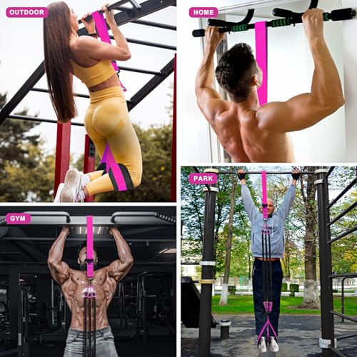 HPYGN Two Foots Pull Up Assistance Bands, Heavy Duty Resistance Band for Pull Up Bar, Adjustable Weight/Size with Fabric F...