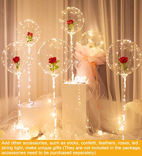 20 Inch Bobo Balloons Bubble Balloons, 10 Pcs Clear Bobo Balloon, Large Transparent Bubble Balloon for Christmas Wedding B...