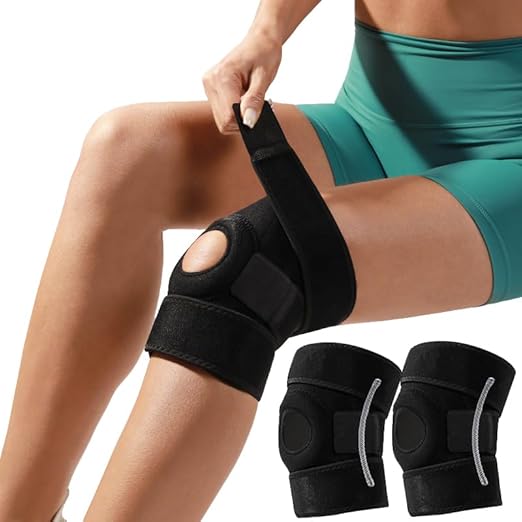 SUJAYU Knee Brace for Women Men with Side Stabilizers, 2 Pack Knee Braces for Knee Pain ACL MCL Arthritis Joint Pain Relie...
