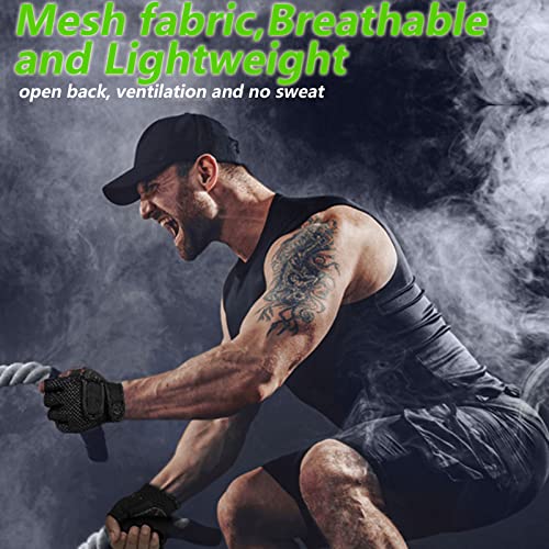 MOREOK Workout Gloves Padded Weight Lifting Gloves for Men/Women, [3MM Gel] Fingerless Grip Gym Gloves Fitness Gloves for ...