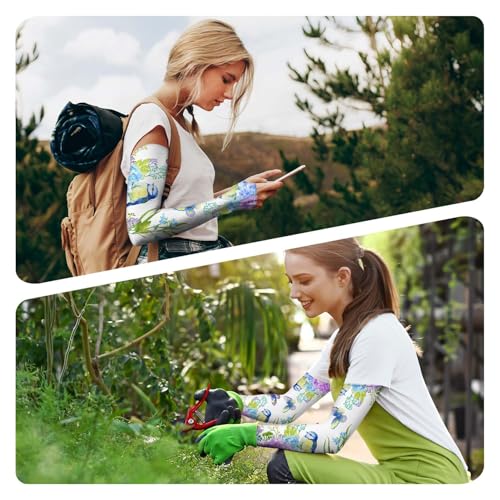 YPHCDO Gardening Sleeves Farm Sun Protection Arm Cooling Sleeves Thorn Proof Garden for Women Men with Thumb Hole