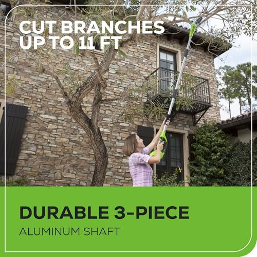 Greenworks 40V 8" Pole Saw + Pole Hedge, 2.0Ah Battery (Gen 1)