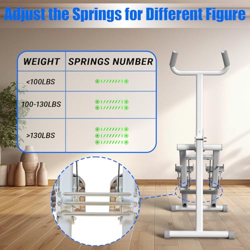 YYJO Steppers for Exercise at Home Stair Stepper with Handlebar and Resistance Foldable Stepper Climber Exercise Machine C...