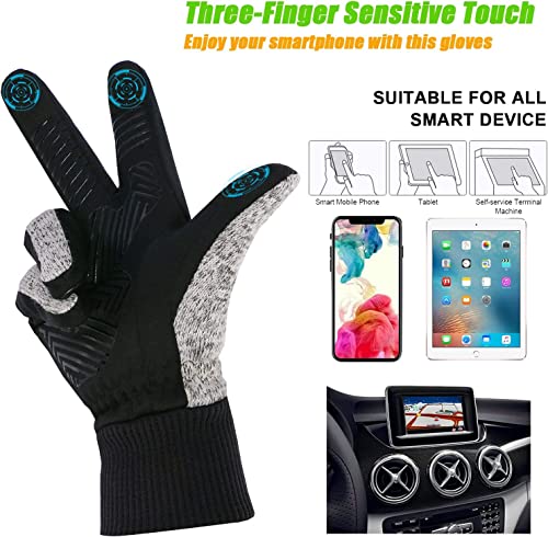 MOREOK Winter Gloves for Men/Women -10°F 3M Thinsulate Warm Touch Screen Snow Ski Bicycle Bike Gloves for Driving/Cycling/...