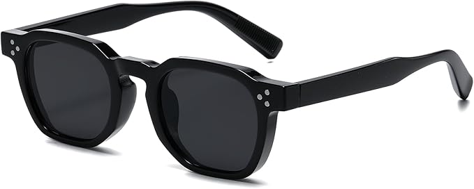 AIEYEZO Retro Sunglasses for Womens Mens Square Thick Framed Shades Trendy Vintage Sun Glasses