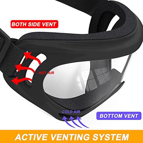 OXG 5 Pairs Motorcycle Goggles for Youth Men Women, ATV Ski Goggles Anti-UV Dustproof Windproof Dirt Bike Goggles Fit Helmet