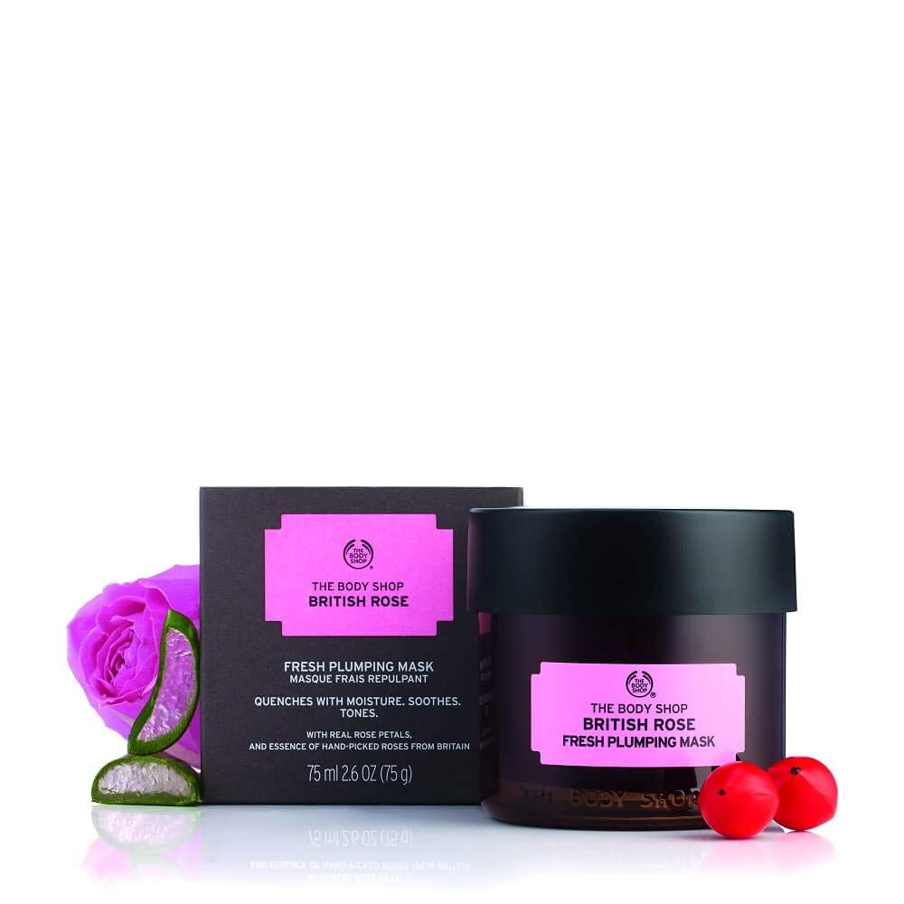 British Rose Fresh Plumping Mask by The Body Shop for Unisex - 2.6 oz Mask