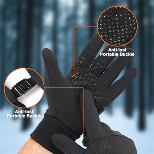 LMLALML Winter Gloves for Men and Women Waterproof Cycling Driving Running Gloves for Cold Weather