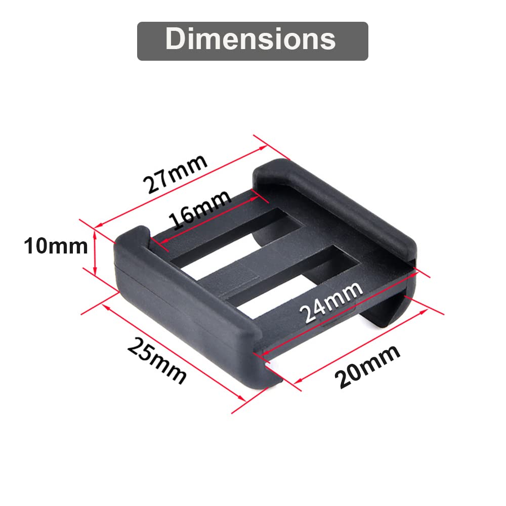 Zamudam Tactical Flash Light Remote Pressure Switch Mount - Nylon, 27x25mm, Black, 4 Packs, Model: Light Wire Switch Card Slot