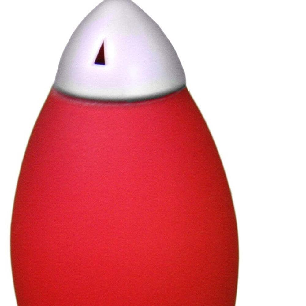 HomeRoots Rocket Shaped Table Lamp - Red and Silver Design