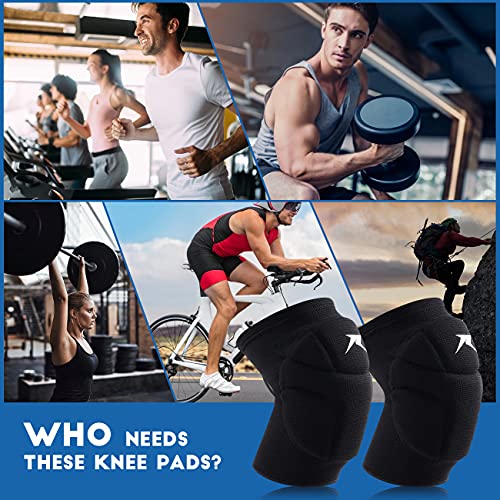 Racbeuk Volleyball Knee Pads,Knee Compression Sleeve Support for Men Women with High Protection Pads,Professional Grade Kn...