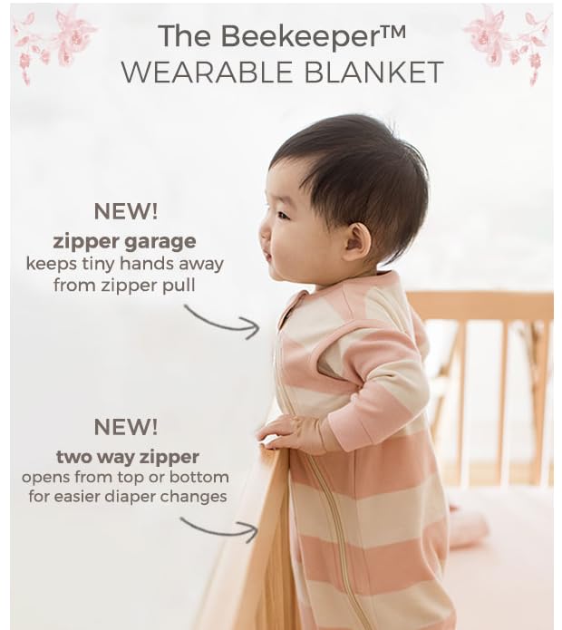 Burt's Bees Baby Unisex Newborn Essentials 100% Organic Cotton Beekeeper Wearable Blanket