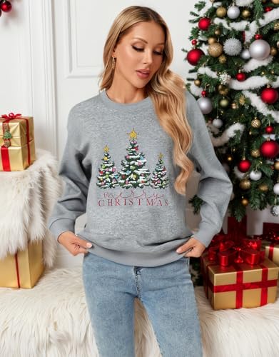 Drvitor Womens USA Sweatshirt, Long Sleeve Crewneck Pullover with American Flag & Stripes Star Print - Casual Top