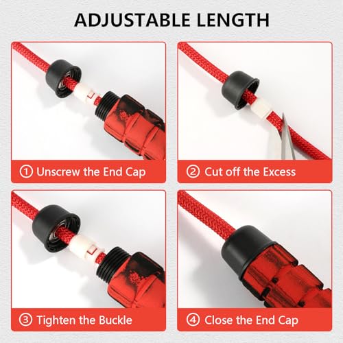 TIMEASY Weighted Jump Rope Nylon Adjustable - Tangle-Free Jump Rope for Women, Men, Kids, and Adults with Foam Handle, Rap...