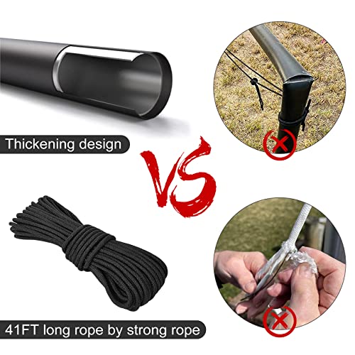 NELXINJO 25FT Heavy Duty Flagpole Kit for Outside House, 2.1" Bottom Tube, Tapered Aluminum Pole with All Hardware & 3x5 U...