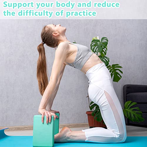 10 Pcs Yoga Blocks Bulk EVA Foam Blocks High Density Foam Brick Yoga Accessories, Improve Strength and Aid Balance and Fle...