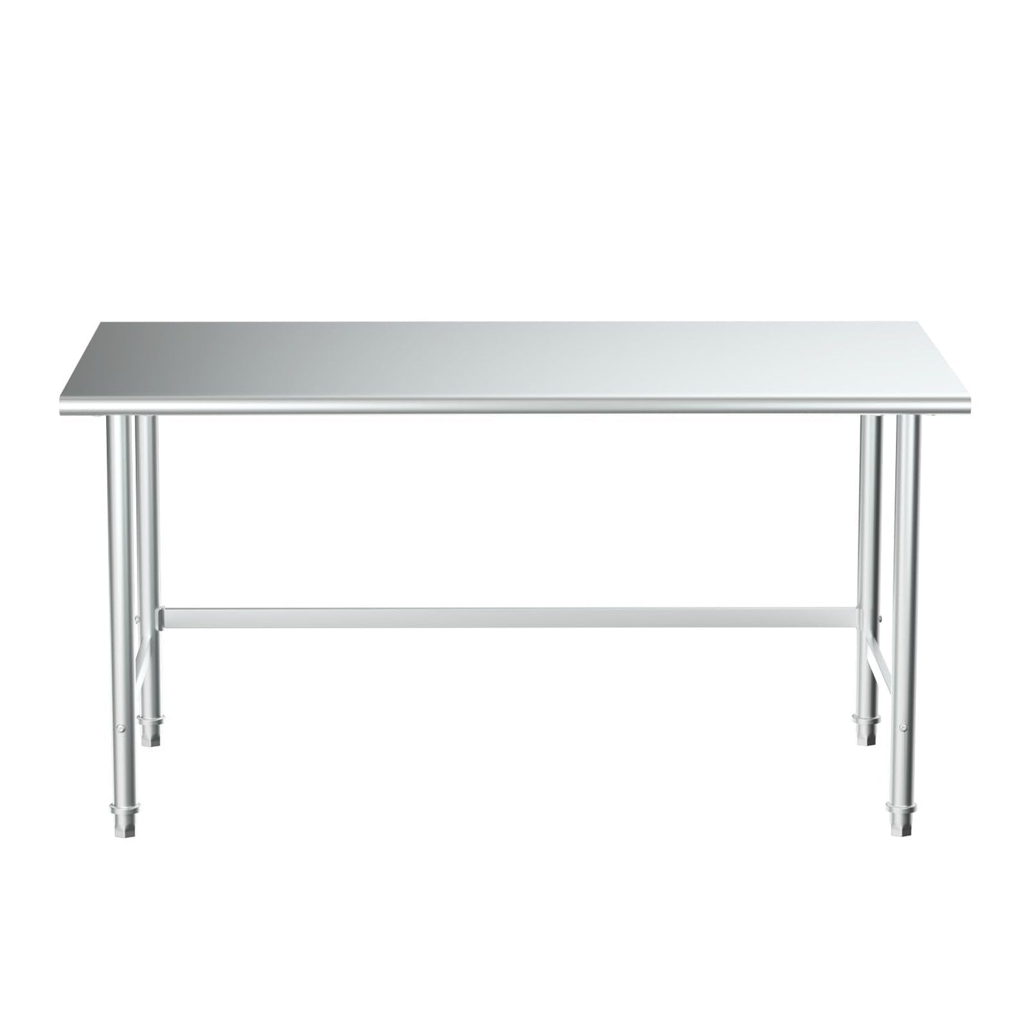 Treshin Open Base Stainless Steel Table 30" X 48", Commercial Heavy Duty Prep & Work Table for Kitchen, Restaurant, Home, Hotel, Laundry