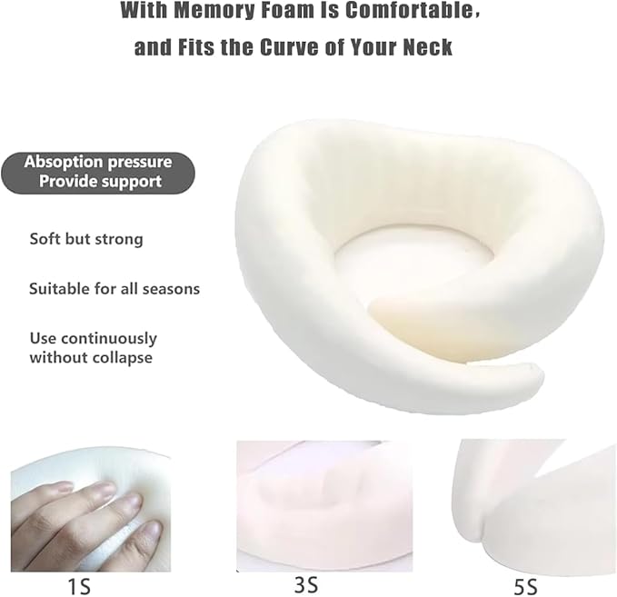 Wander Plus Travel Pillow, Travel Neck Pillow Memory Foam Travel Pillow 2024 New Travel Pillow Suitable for Travel, Airplanes, Cars and Offices (Navy Blue)