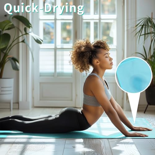 MIAOMIAO Non-Slip Hot Yoga Towel Set,Super Absorbent Microfiber in, 24.5" x 72" - Anti-Slip, Injury Free Design for Pilate...