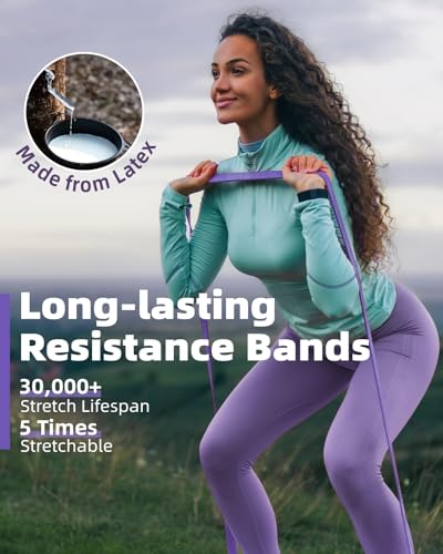 Fitense Resistance Bands Set - Pull Up Bands for Men Women, Exercise Bands Resistance with Door Anchor, Training Poster & ...