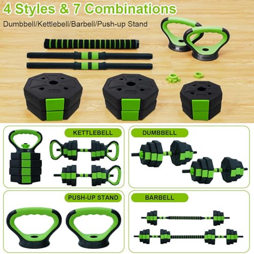 30/44 /66/88Lb Dumbbell Sets Adjustable Weights, Free Weights Dumbbells Set for Home Gym