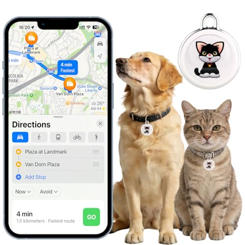 Smart GPS Tracker for Dogs|mini Easy to use Cat GPS Tracker|Waterproof and Drop-Proof|Real-time Positioning Smart Alarm pe...