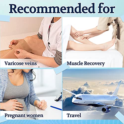 Lin Performance Medical Calf Compression Sleeve for Women and Men Lightweight Footless Socks for Nurses, Pregnant, Travel ...