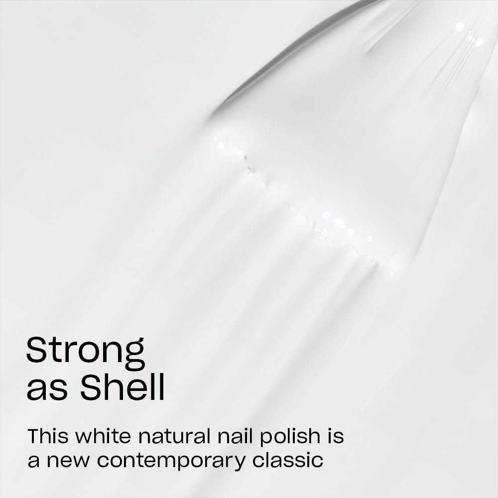 OPI Nature Strong Strong as Shell | Opaque Bright White Crme Natural Origin Nail Polish | Plant Based, Vegan, Cruelty Free