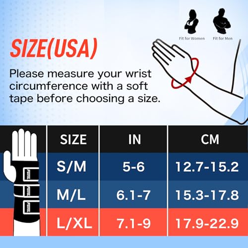 FEATOL Carpal Tunnel Wrist Brace Night Support, Thumb Spica Splint Right Hand for De Quervains Tenosynovitis, Tendonitis, ...