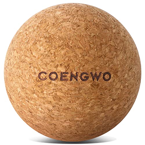 COENGWO Cork Massage Ball, Cork Myofascial Release Ball, Yoga Therapy Ball for Trigger Point Therapy, Muscle Knots, Deep T...
