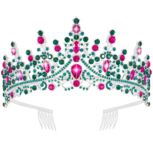 KICOSY Princess Tiara for Women Adult - Sparkling Rhinestone Crown Headband for Birthday Party, Halloween, Prom & Cosplay ...