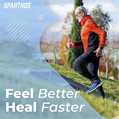 Sparthos Knee Brace - Heavy-Duty Hinged Support for ACL, MCL, Meniscus Tear, Arthritis, Tendonitis Pain - Open Patella - ...