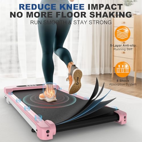 Walking Pad with Incline, Under Desk Treadmill for Home Office with Ultra Quiet <40dB, 2.5 HP Portable Walking Jogging Run...