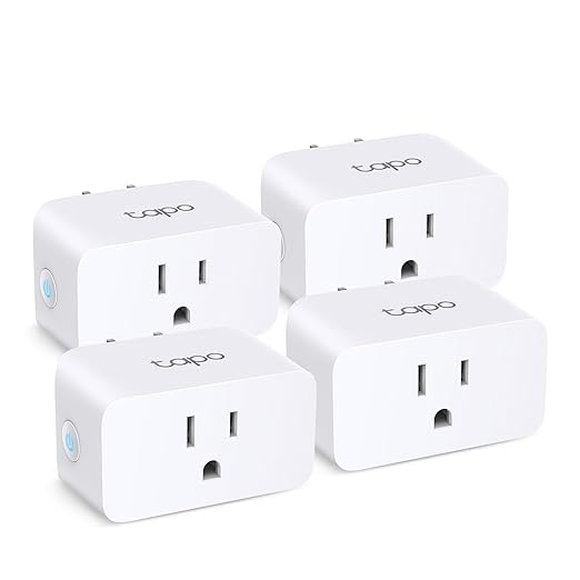 TP-Link Tapo Smart Plug Mini, Matter Compatible, Compatible with Alexa, Google Home & Samsung SmartThings, Energy Monitori...