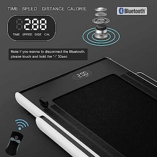 Goplus 2 in 1 Folding Treadmill, 2.25HP Superfit Under Desk Electric Treadmill, Installation-Free with Remote Control, APP...