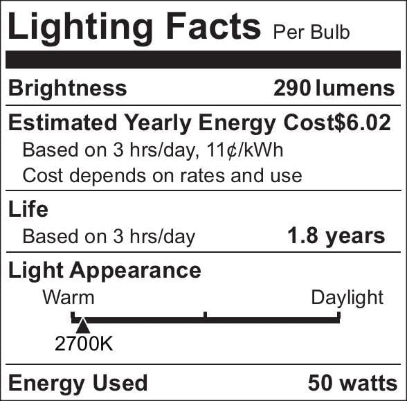 GODONLIF GU10 Bulb 120V 50W Light Bulbs for Candle Warmer Lamp, GU10+C, MR16 with Glass Cover, 2700K Warm White, Dimmable, Pack of 6