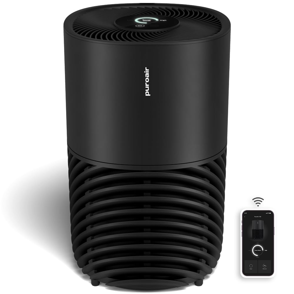 PuroAir 130i HEPA Air Purifiers for Home Pets - Covers Up To 600 Sq Ft - Filters Up To 99.9% of Pollutants, Smoke, Pollen, Dust