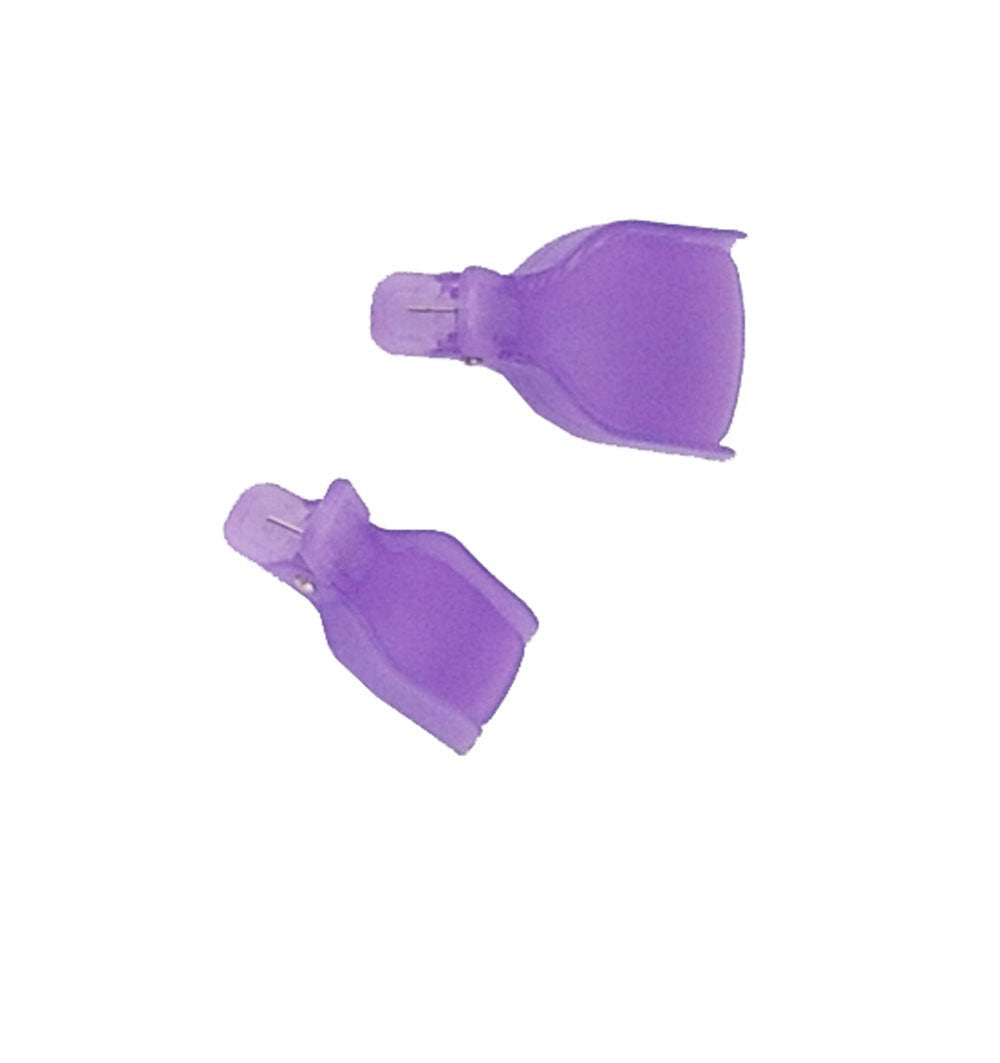 yueton Pack of 10 Reusable Toenail Nail Art Soak Off Cap Clip UV Gel Polish Remover Tool (Purple)