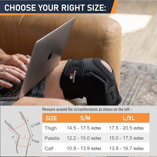 Comforband Adjustable Hinged Knee Brace – Dual Side Hinges for ACL, PCL, MCL Injury Support, Meniscus Tear, Arthritis Pain...