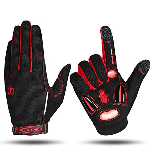 MOREOK Cycling Gloves Bike Gloves for Men/Women-[5MM Gel] Full Finger Winter Biking Bicycle Gloves-for Cycling/Motorcycle/...