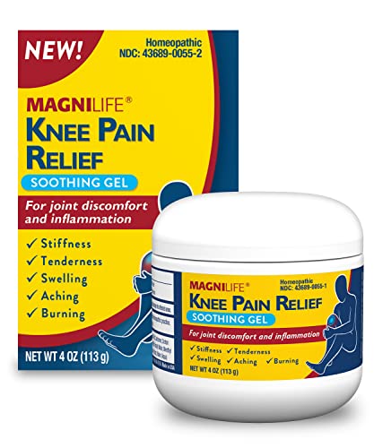 MagniLife Knee Pain Relief Gel (4 oz), Arnica-Based Gel for Joint Pain, Knee Stiffness & Swelling, Non-Greasy, No Stainin...