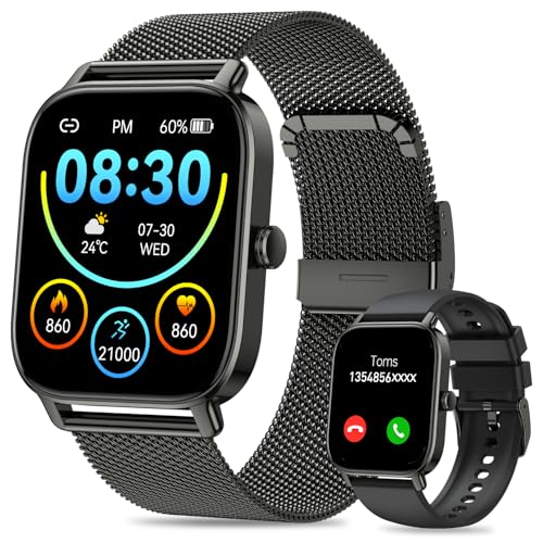 Smart Watch for Men Women Fitness: Make Answer Call Digital Mens Watches Waterproof Running Pedometer Smartwatch for Andro...