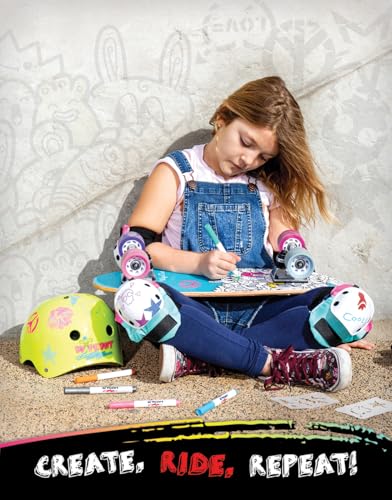 Wipeout Dry Erase Kids Helmet – Ideal for Bike, Skate, Scooter, in-Line Skating and Rollerblading