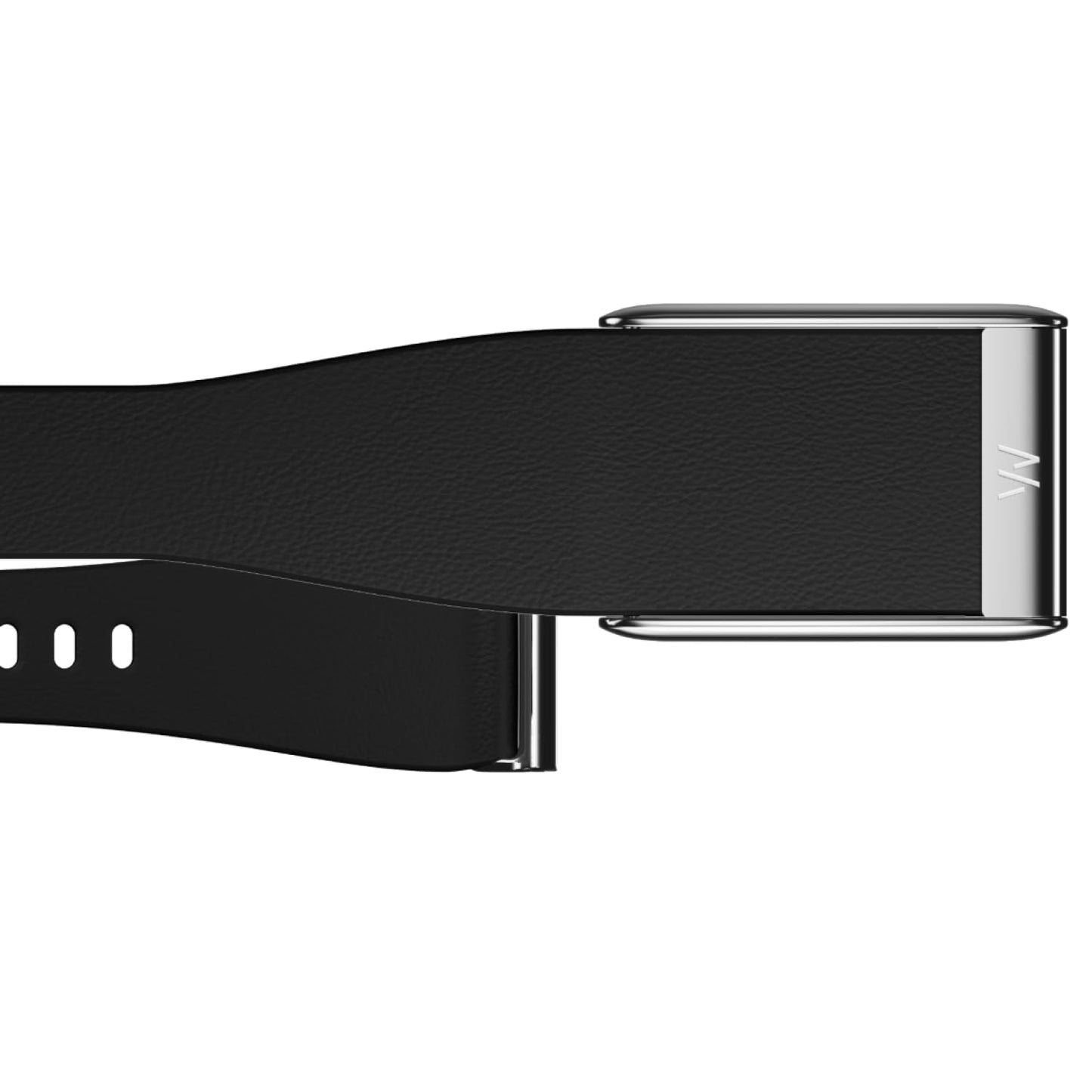 WHOOP LeatherLuxe Band – Compatible with 5.0, One, & Peak – Genuine Italian Leather Accessory, Tapered Black with Titanium, Size S – Not Compatible with Gen 4