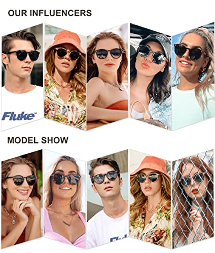 SOJOS Retro Round Polarized Sunglasses for Women Men Classic Vintage Sunnies SJ2069