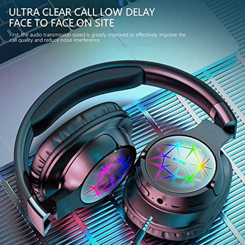 Viligee Wireless Around-Ear Bass Gaming Headset - Surround Sound Headphones with Noise Cancelling Microphone Bluetooth Bre...