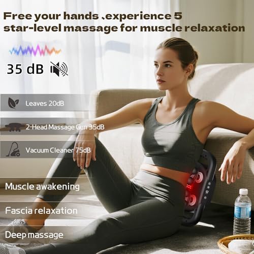12 Head Massage Gun Deep Tissue with 9 Levels & 9 Modes,Cordless Electric Percussion Massager Tool for Back/Neck/Shoulder/...