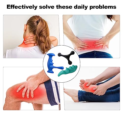 hautllaif Manual Trigger Point Massage Tool and Thumb Saver for Full Body Deep Tissue Massage, Set Include 1 Green Thumb P...