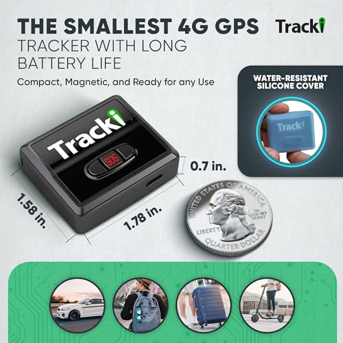 Tracki GPS Tracker for Vehicles – Real-Time 4G LTE Assets & Car Tracking Device with App, Magnetic Mount, Compact Design, ...